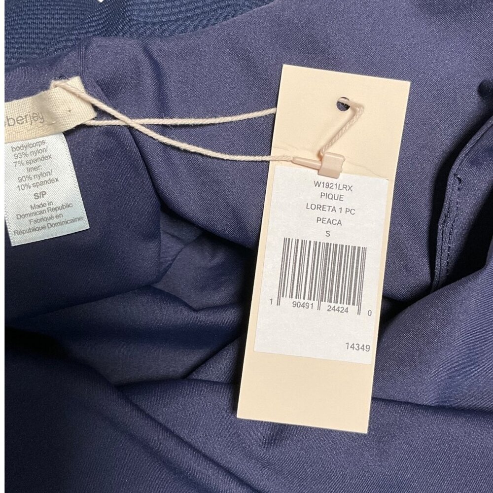 NWT Eberjey Pique Loreta One Piece Textured Ruffled Swimsuit Size Small S - Picture 6 of 7